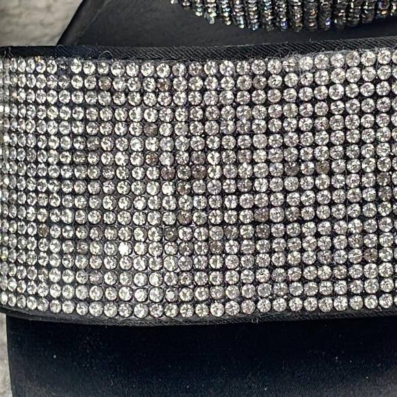 Jeffrey Campbell Camilla Caviar Crystal Sparkle Slide Heels Silver Black Sz 7 - Picture 5 of 15
